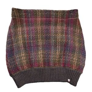 Honeybea Bumwarmer Mini Skirt Womens Upcycled Plaid Short Preppy Handmade